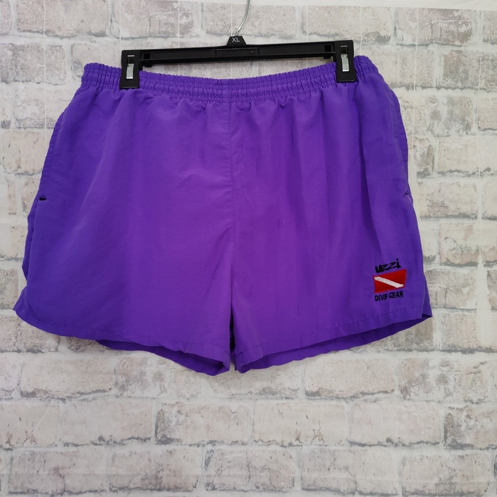 Purple Uzzi Amphibious Wear Athletic Shorts with Liner for Diving